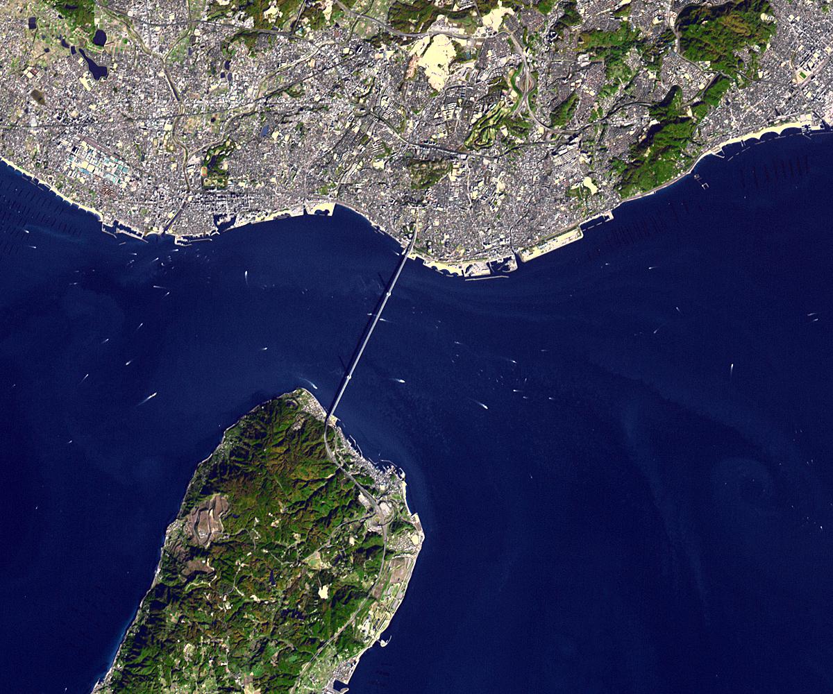 Akashi Kaikyo Bridge, Japan (ASTER)