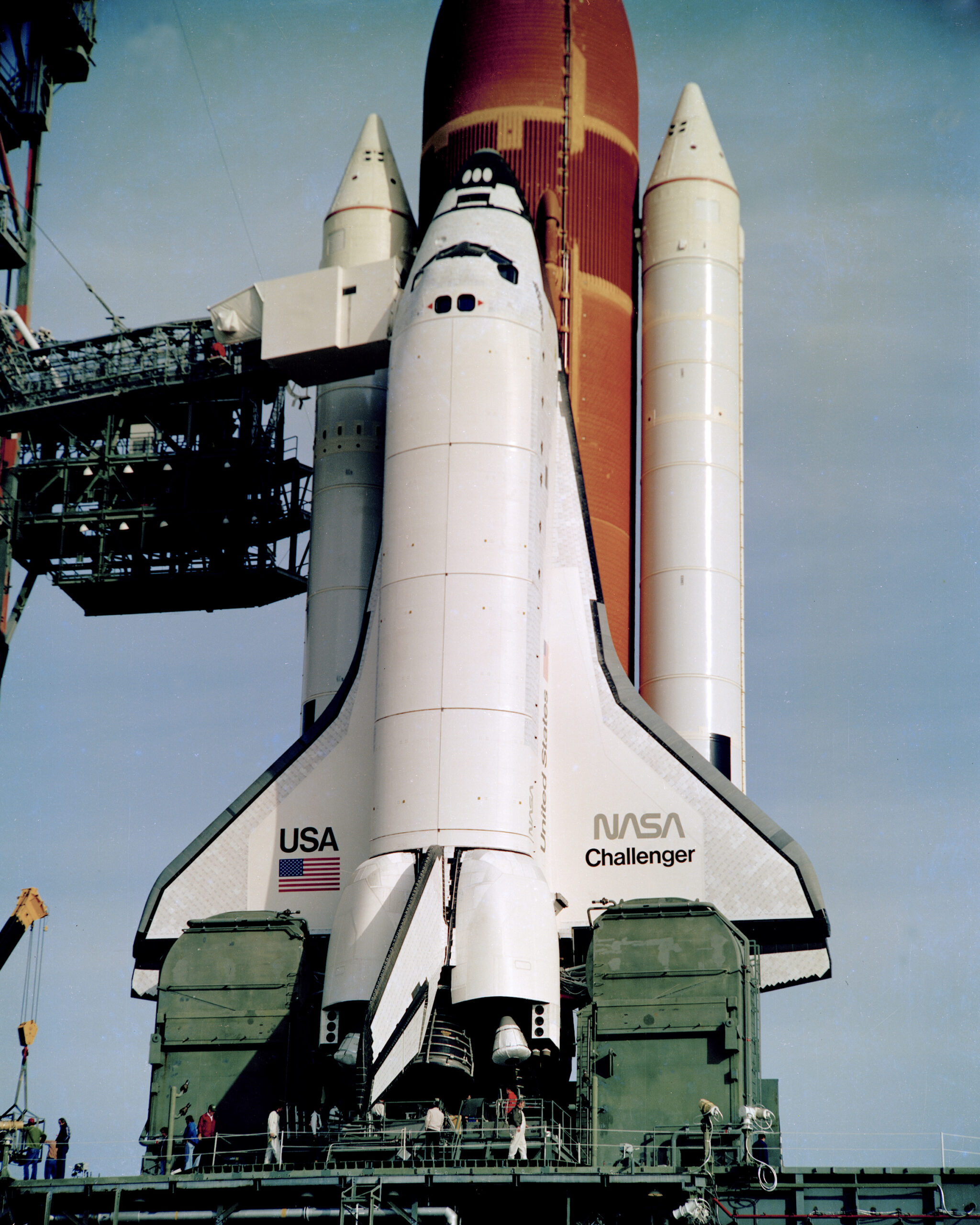 Space Shuttle Challenger in orbit