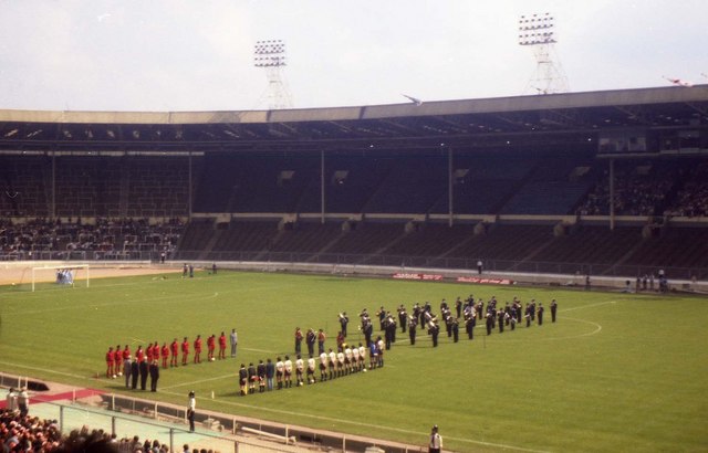 Inside the old Wembley Stadium