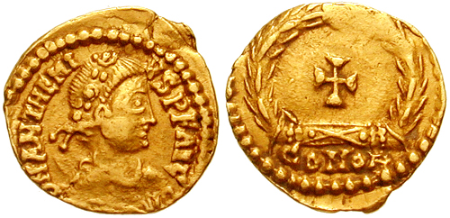 Tremissis Anthemius-RIC 2842