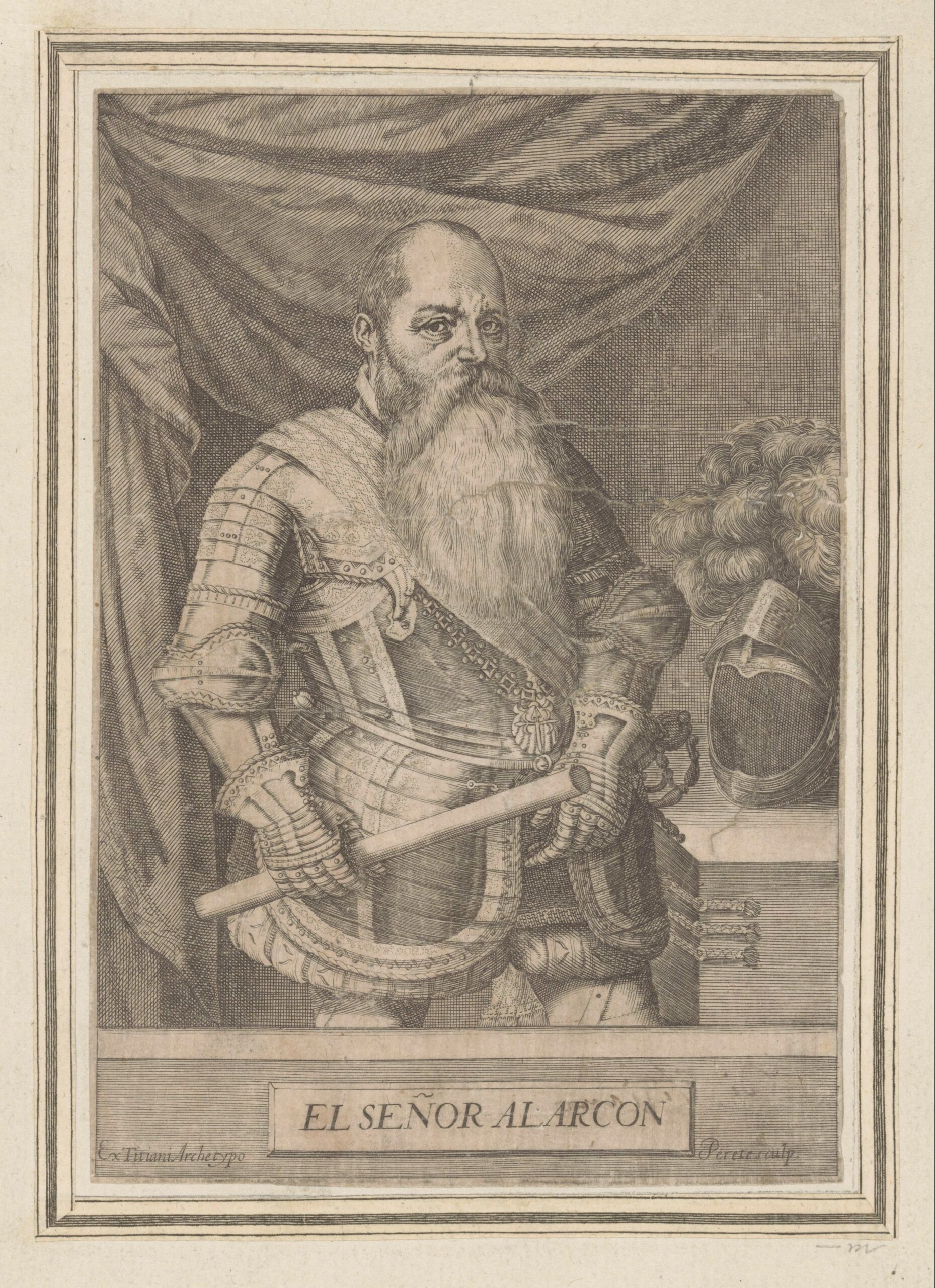 Portret van Hernando de Alarcón, RP-P-1910-2179